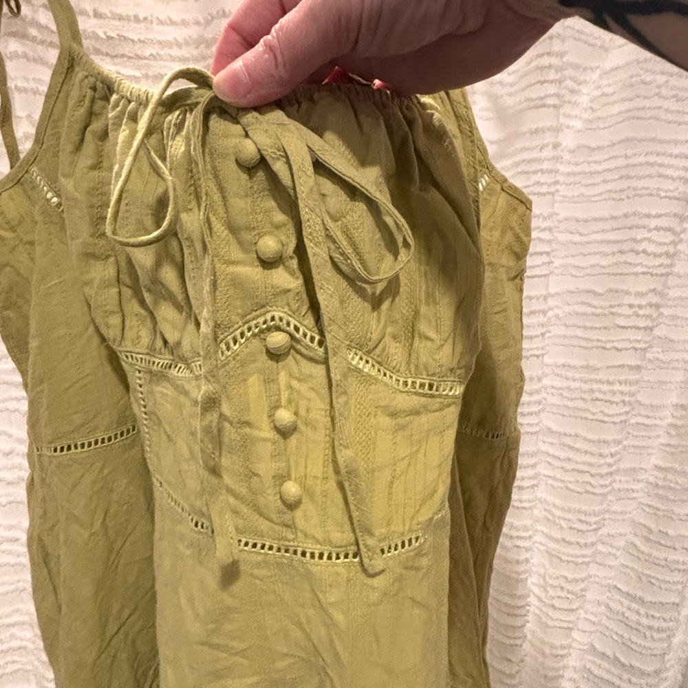 Cider Sage Green Mini Dress - Picture 2 of 6